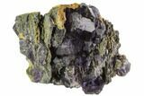 Purple Fluorite Crystals on Druzy Quartz - China #112404-1